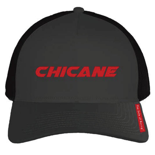 Chicane Unisex Embroidered Logo Cap - Black/Red